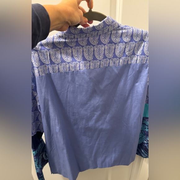 Diane Gilman Blue Patchwork Blazer - Picture 9 of 9